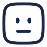 Expressionless Square SVG Icon